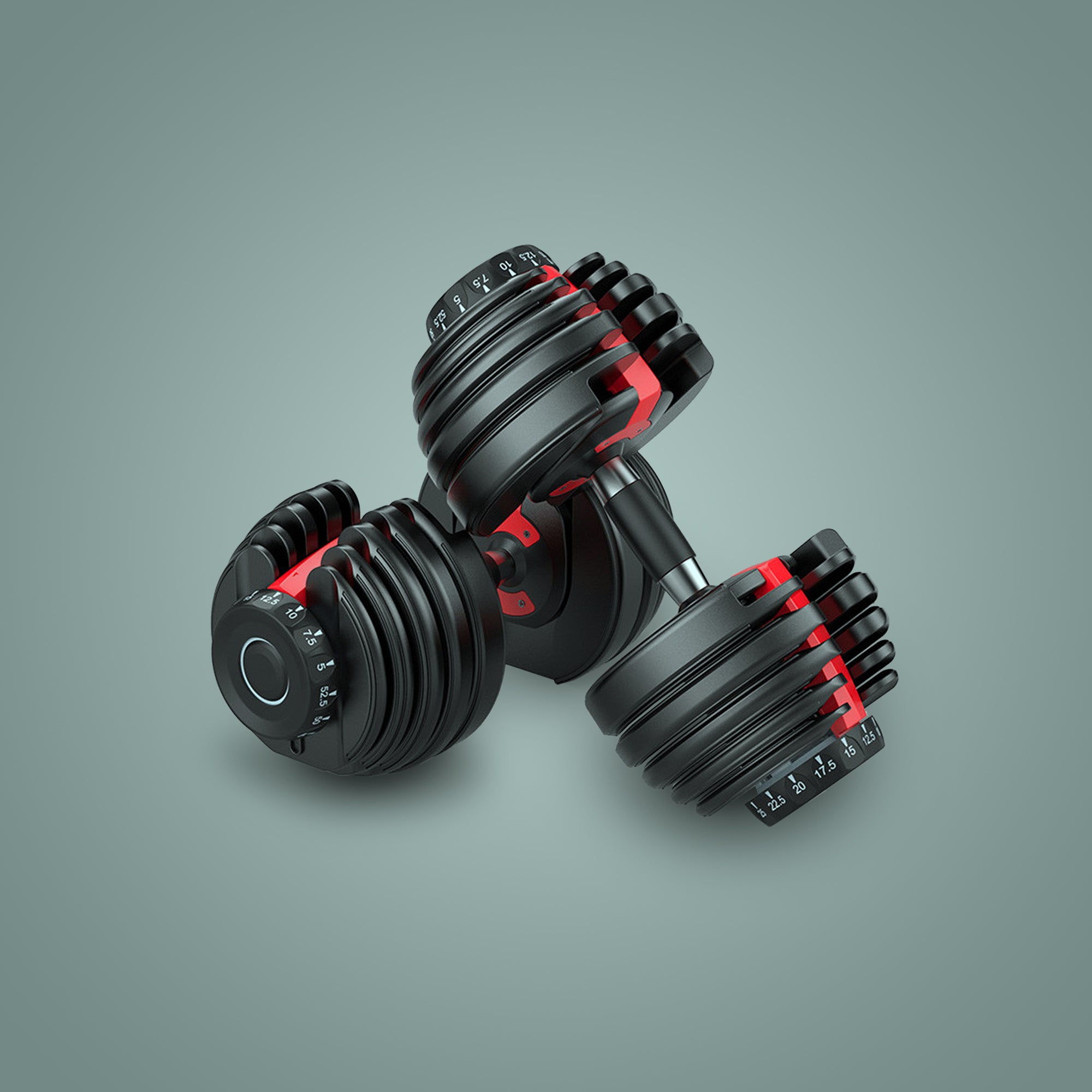 24kg Adjustable Dumbbells - Pair