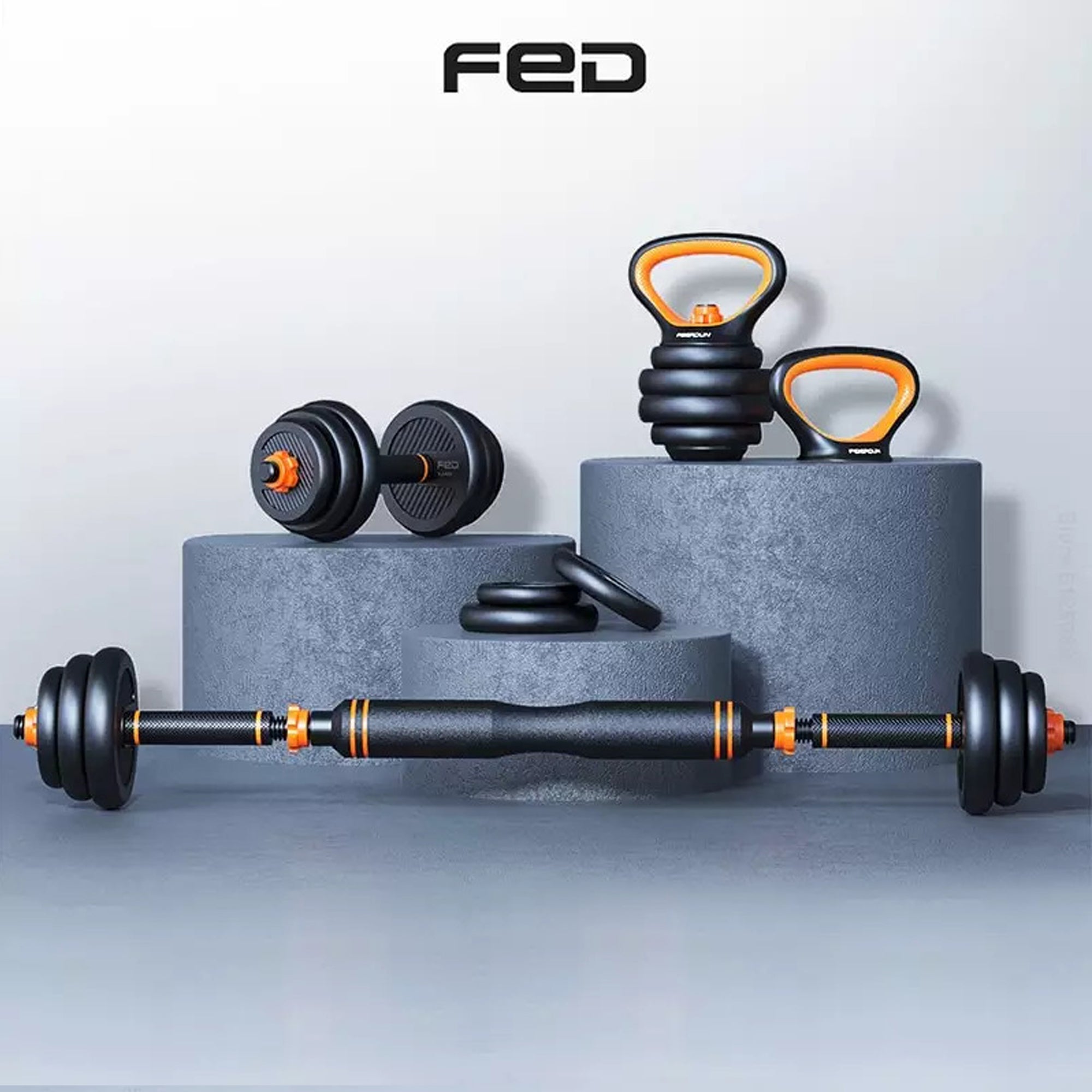 40kg Dumbbells Barbell Kettlebell Weights Set